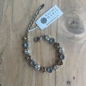 Tennis bracelet by Rachel Marie Designs, Swarovski crystals and silver NWT